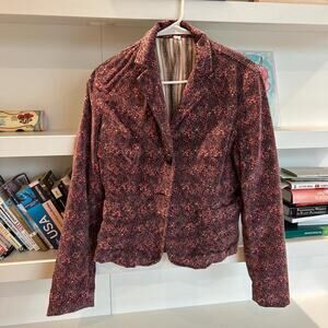 Vintage purplepink floral velvet blazer size S